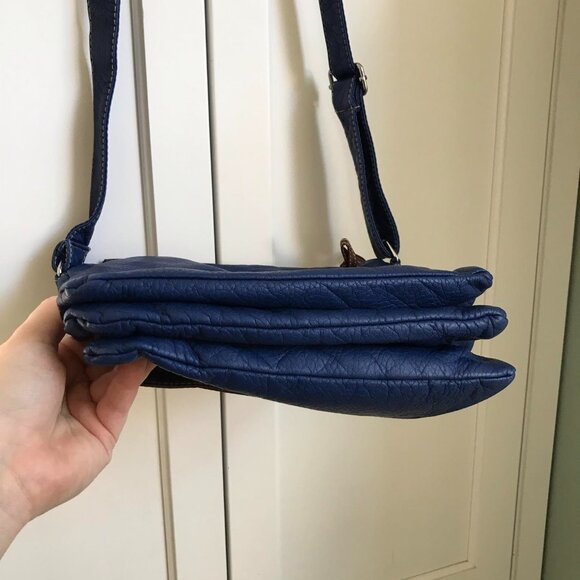 Brown and Blue Adjustable Unbranded Pleather Purse - Picture 5 of 10